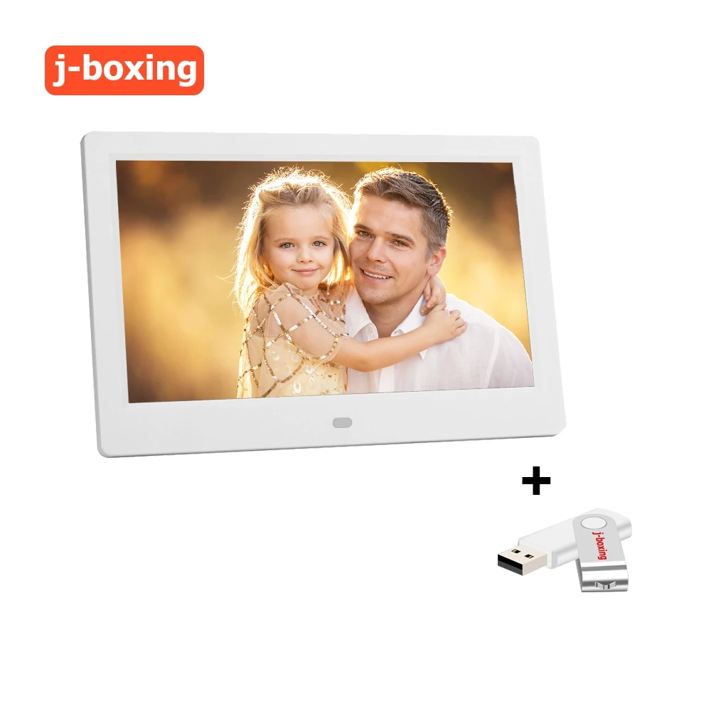

10" HD Digital Picture Frame Media Photo Film Play цифровая фоторамка Alarm Clock with remote 600x1024 + 32GB USB Flash White